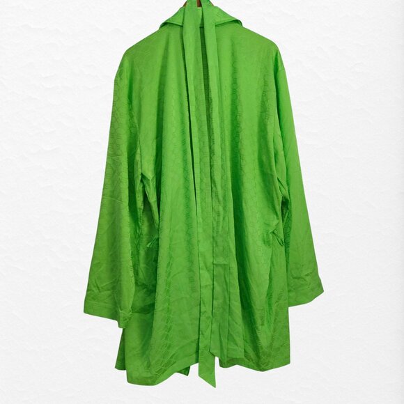 Savage X Fenty Men's Lounge Set Lime Green Smoking Jacket Lounge Pants XL NEW - Picture 5 of 13